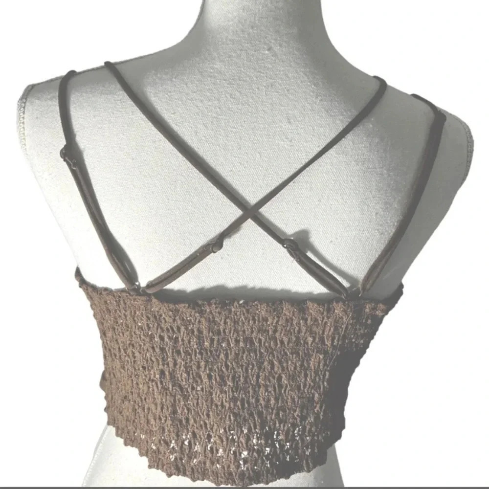 NWT 2 Piece Leggings Full Length/Scalloped Lace Bralette Set Plus Size - Picture 4 of 11